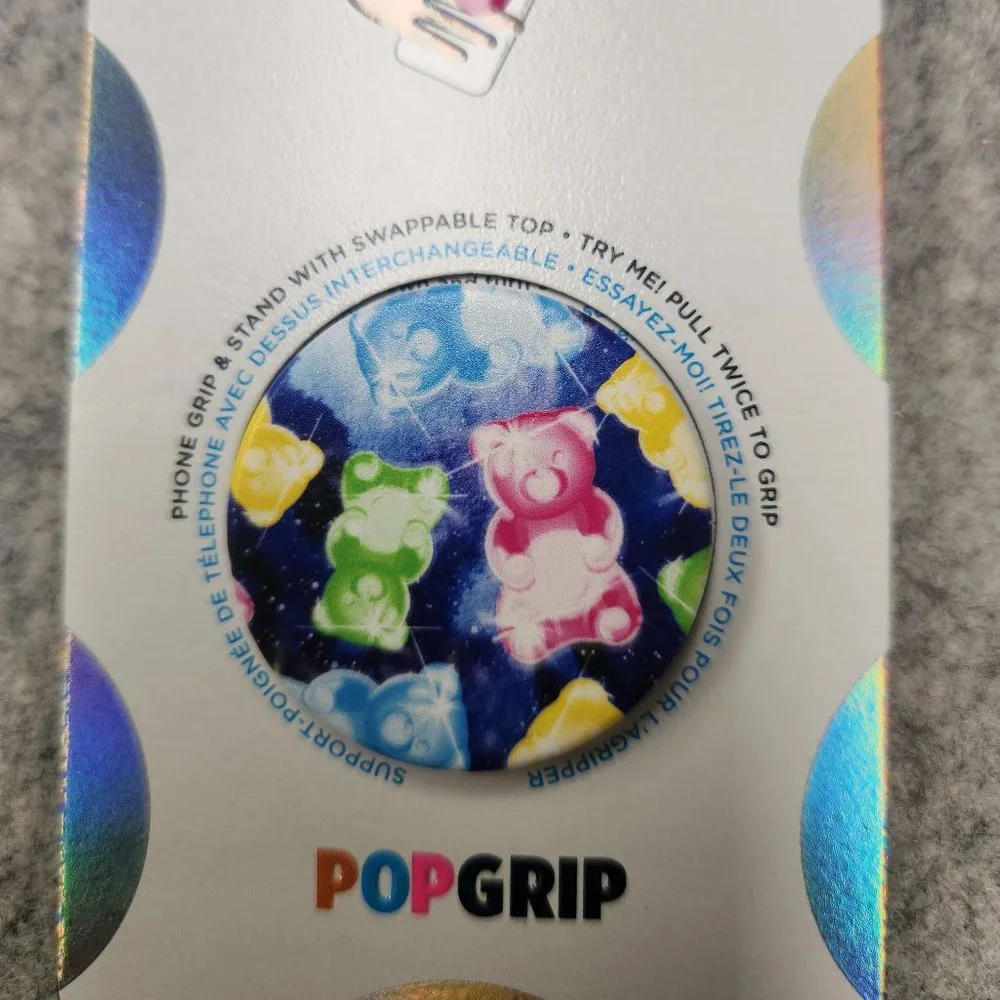 Gummy Galaxy Bear Popsockets Single Grip & Stand Universal Phones and Tablet Hol